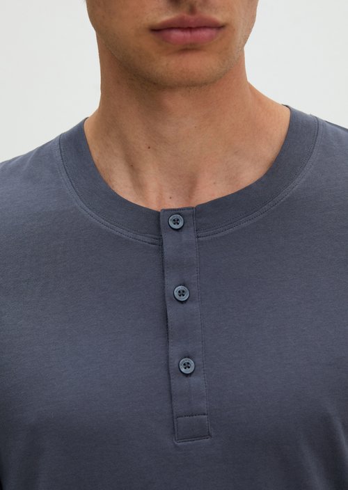 Lounge henley shirt — odessey blue