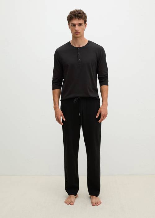 Lounge-Henleyshirt Black - Image du produit 1