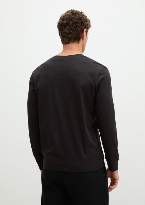 Lounge henley shirt — Black