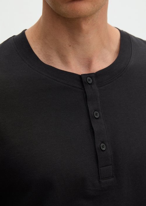 Lounge henley shirt — Black