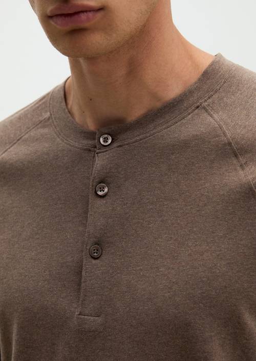 Lounge-Henleyshirt chocolate brown melange - Produkt Bild 2