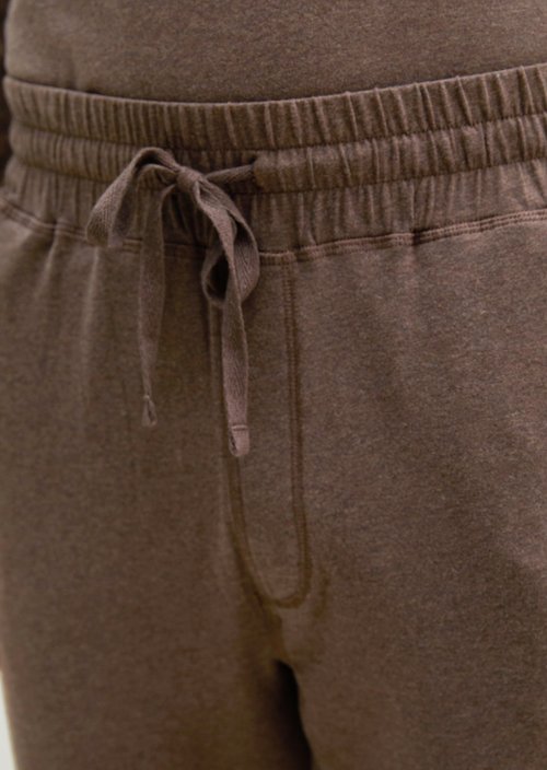 Lounge jersey pants — chocolate brown melange