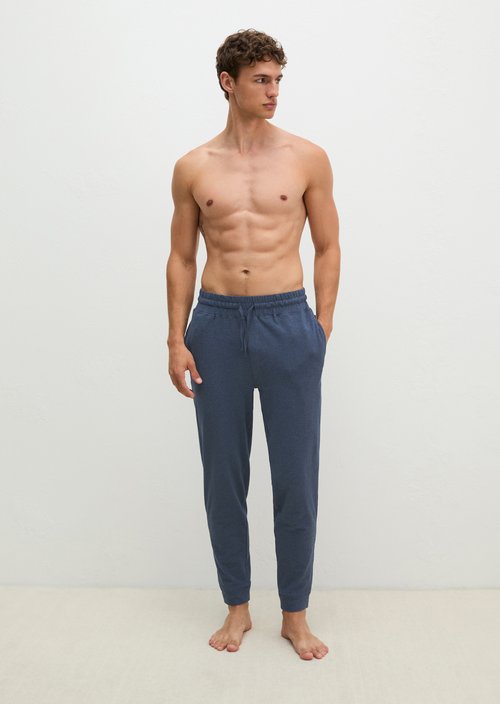 Lounge jersey pants — dark blue melange
