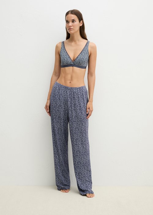 Lounge pants — odessey blue flower print
