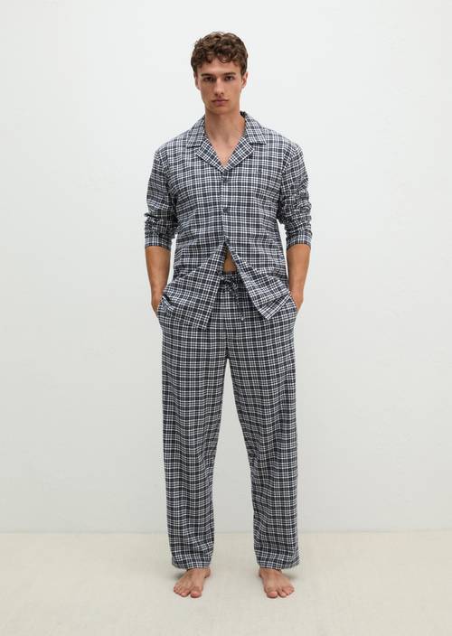Lounge shirt Black Iris Check - Product image 1