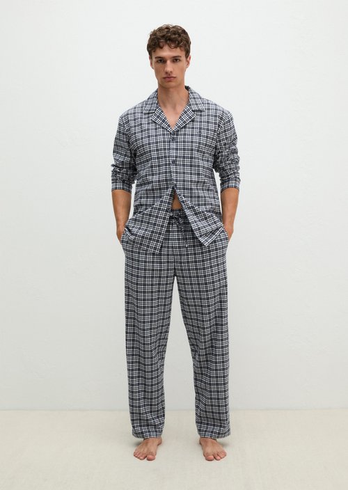Lounge shirt — Black Iris Check