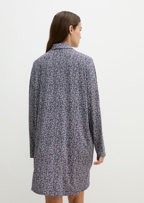 Lounge longshirt — odessey blue flower print