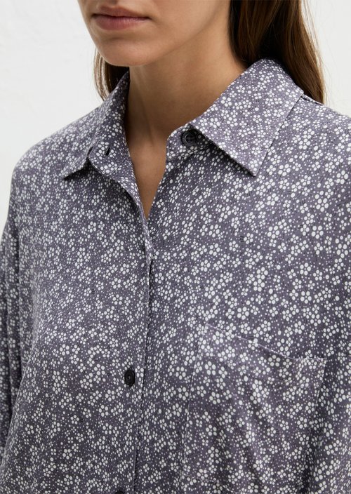 Lounge longshirt — odessey blue flower print
