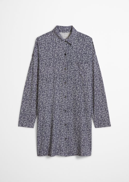 Lounge longshirt — odessey blue flower print