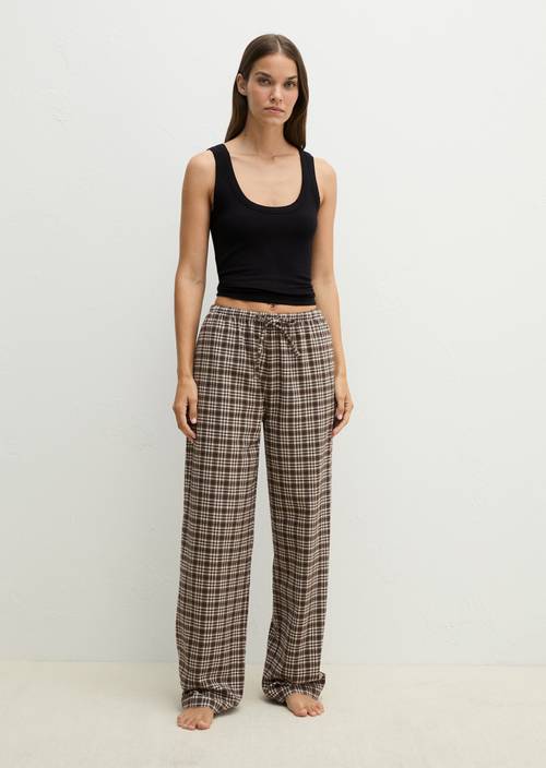 Lounge-Hose Chocolate Brown Check - Produkt Bild 1