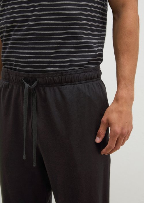 Lounge set — black stripe/black