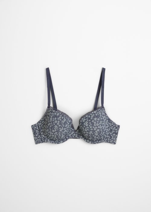 Cup bra — odessey blue flower print
