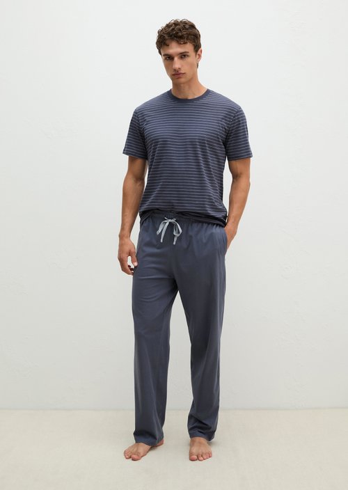 Lounge set — blue stripe/blue