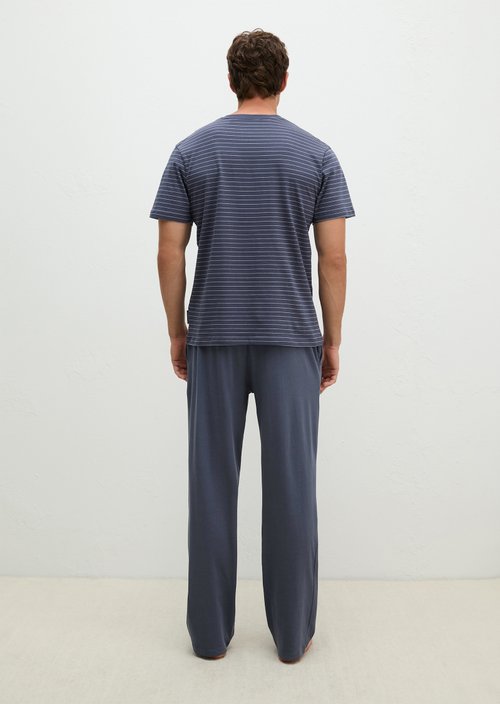 Lounge set — blue stripe/blue