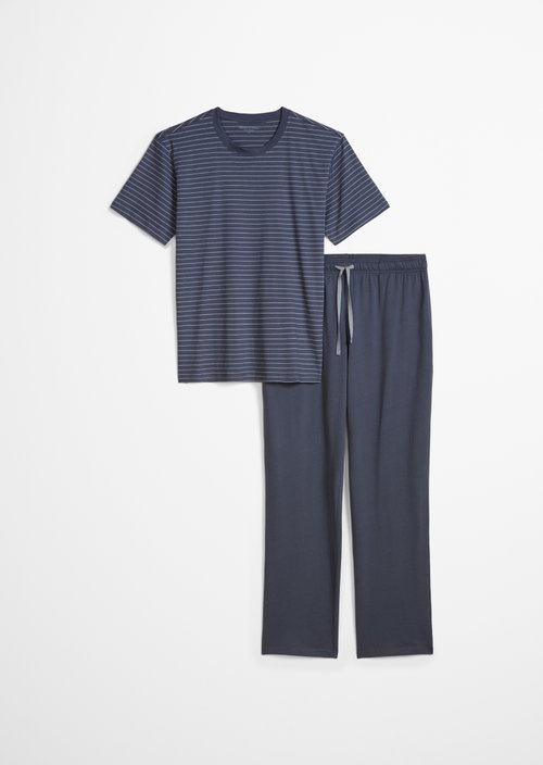 Lounge set — blue stripe/blue