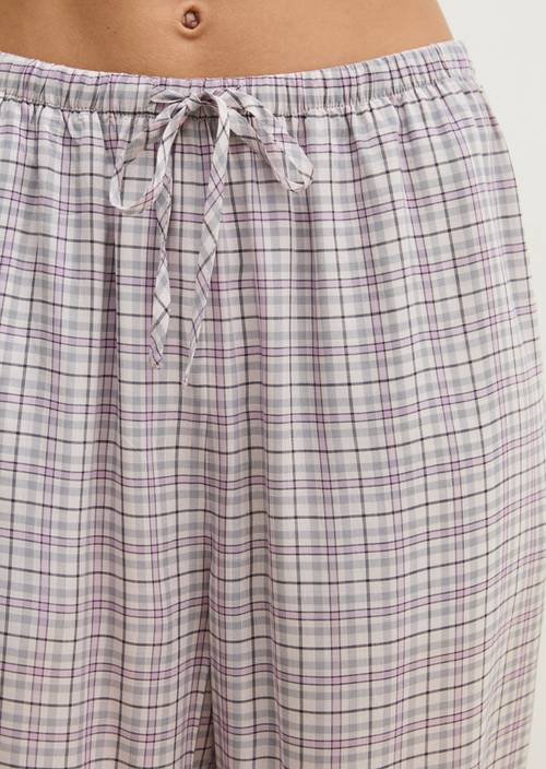 Lounge pants gray lilac check - Product image 2