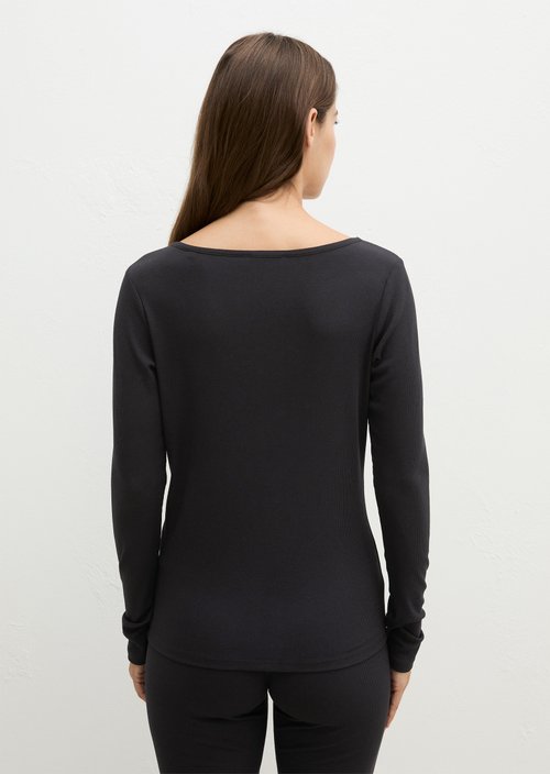 Lounge henley shirt — Black