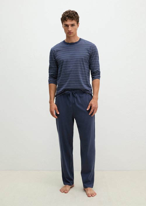 Lounge set — black iris stripe/black iris