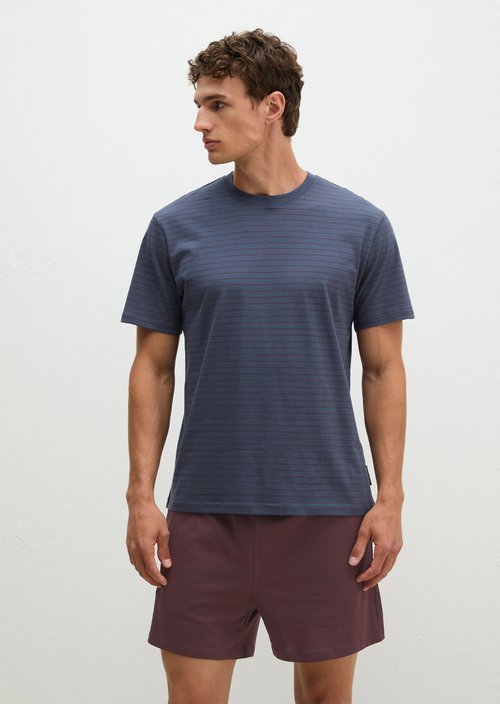 Lounge set — blue stripe/fudge