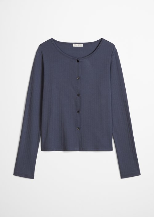 Lounge jersey cardigan — odessey blue