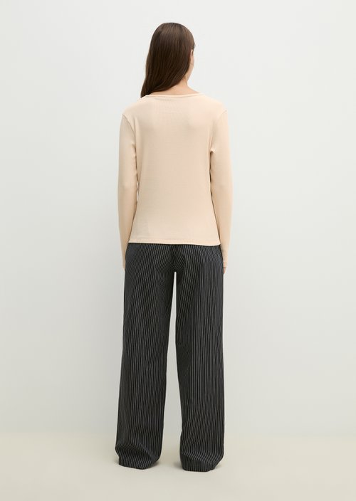 Lounge pyjama set — french oak/black stripe