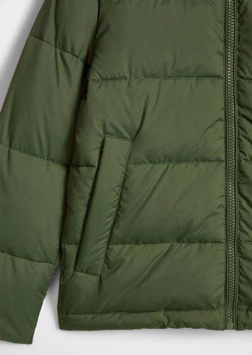TEENS-BOYS Quilted Jacket Green in detail view