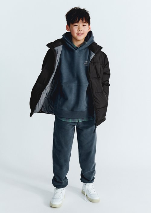 TEENS-BOYS Quilted Jacket — black