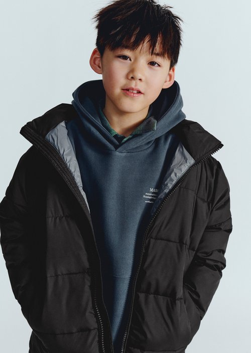 TEENS-BOYS Quilted Jacket — black