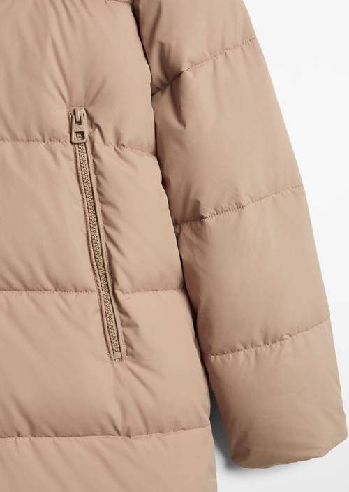 TEENS-GIRLS Quilted Coat Brown in detail view