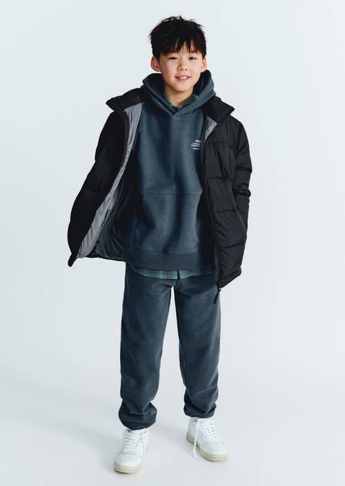Blouson aviateur TEENS-BOYS Dark Navy porté sur le mannequin