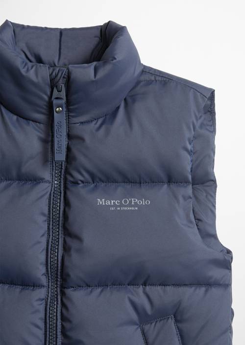 ‎KIDS - JONGENS gewatteerd vest Dark Navy in detailaanzicht