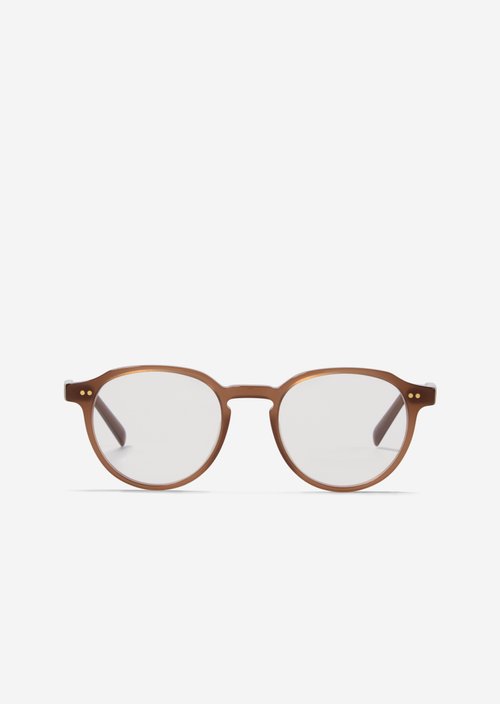 Runde Unisex-Panto-Brille — Brown