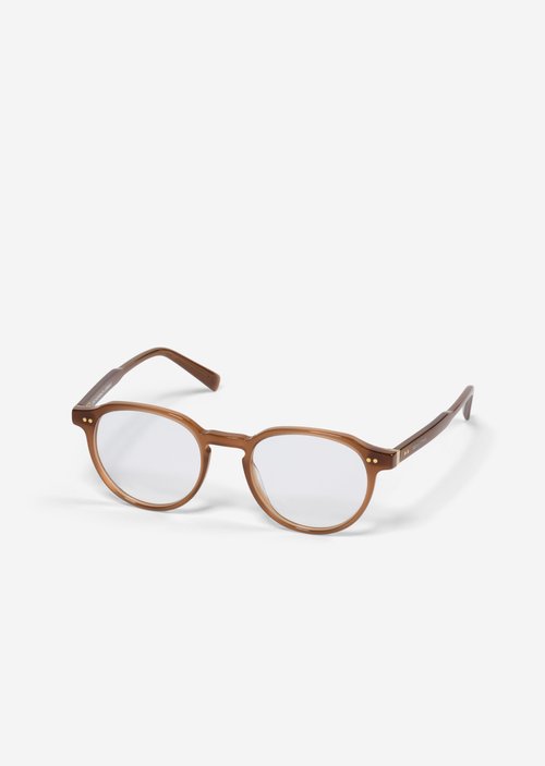 Runde Unisex-Panto-Brille — Brown
