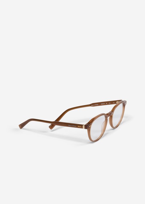 Runde Unisex-Panto-Brille — Brown
