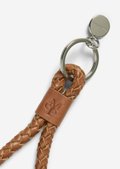 Key-ring made of braided leather - red | Keychains | MARC O'POLO