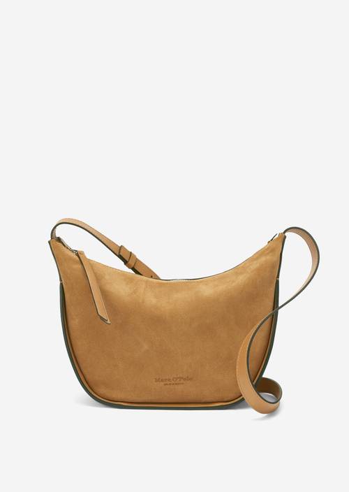 Cross-body bag Made of soft suede calfskin brown Messenger bag