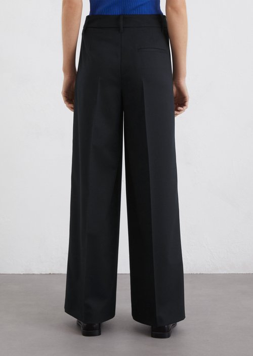 Wide suit trousers — Dark blue