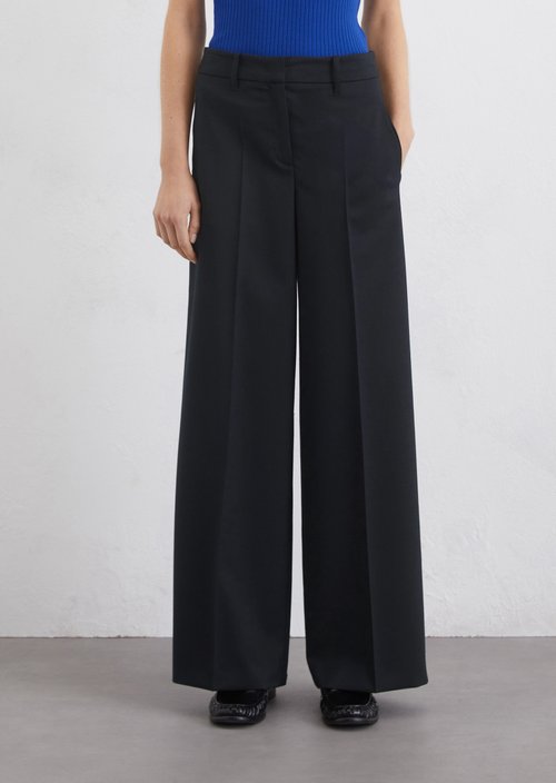 Wide suit trousers — Dark blue
