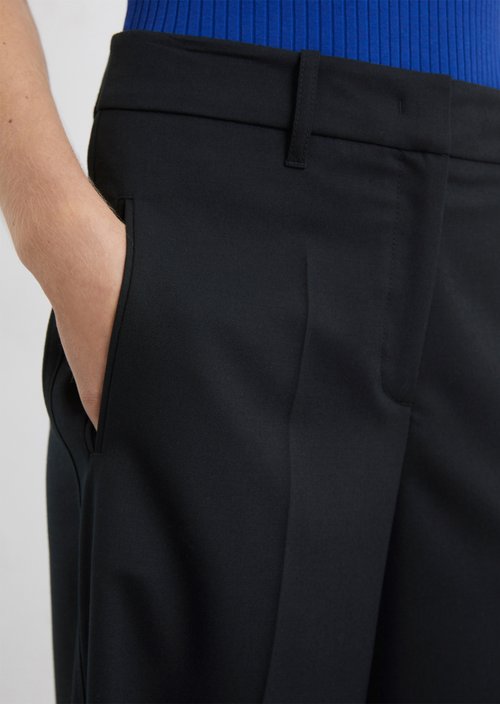 Wide suit trousers — Dark blue