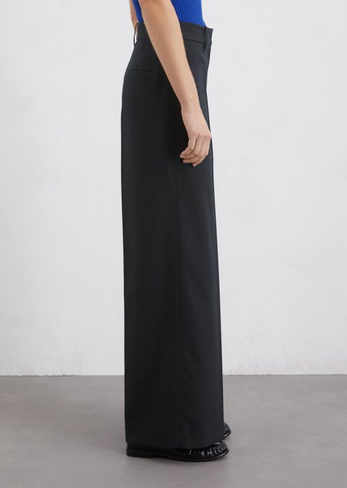 Wide suit trousers — Dark blue