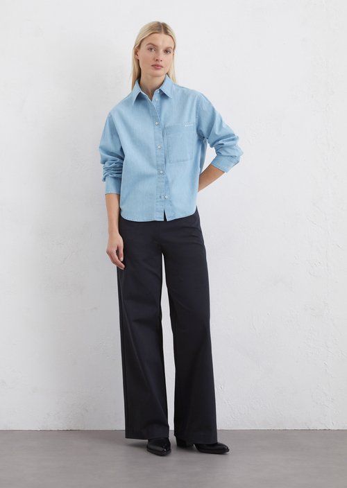 Crop blouse relaxed — M020