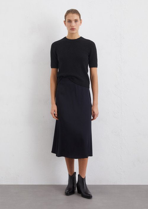 Bouclé sweater slim — Dark blue