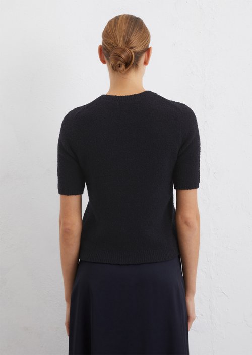 Bouclé sweater slim — Dark blue