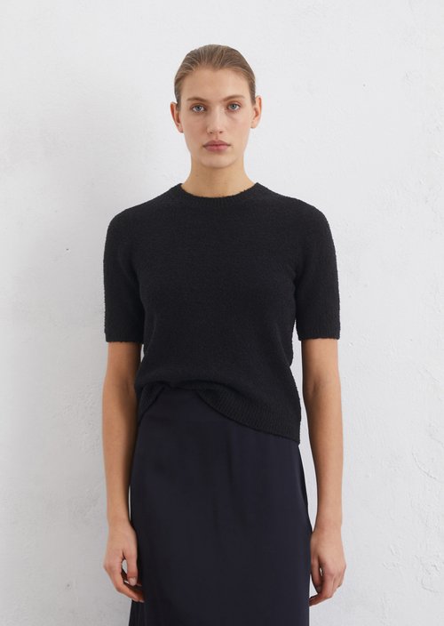 Bouclé sweater slim — Dark blue