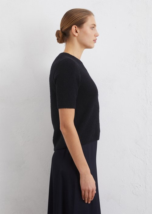 Bouclé sweater slim — Dark blue