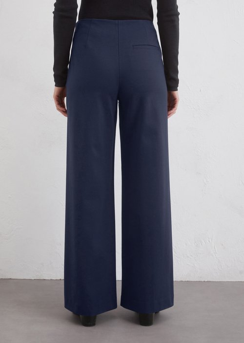 Jersey pants wide — Dark blue