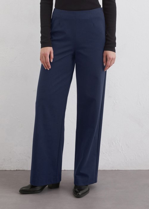 Jersey pants wide — Dark blue