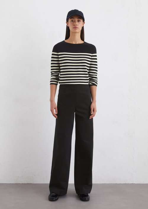 Jersey pants wide — Black