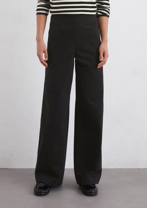 Jersey pants wide — Black