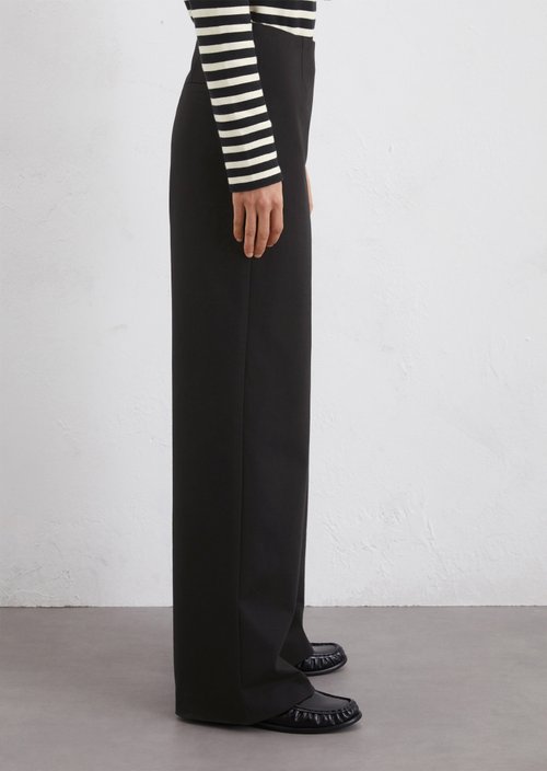 Jersey pants wide — Black